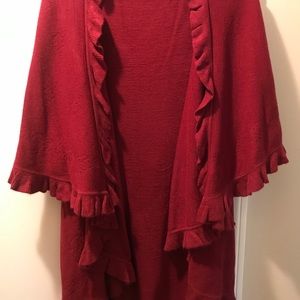 A wine / red shawl- cape